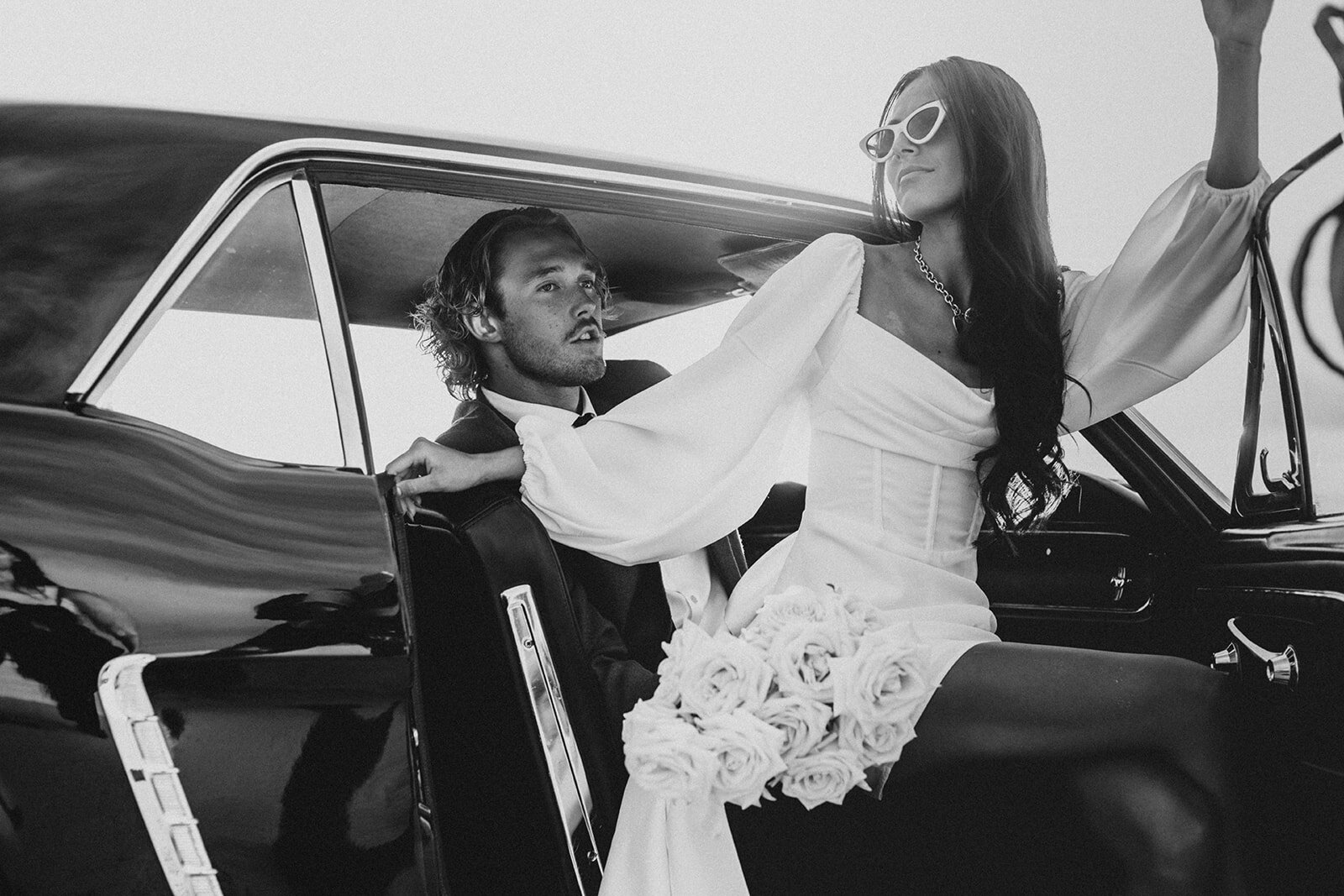 vintage car elopement