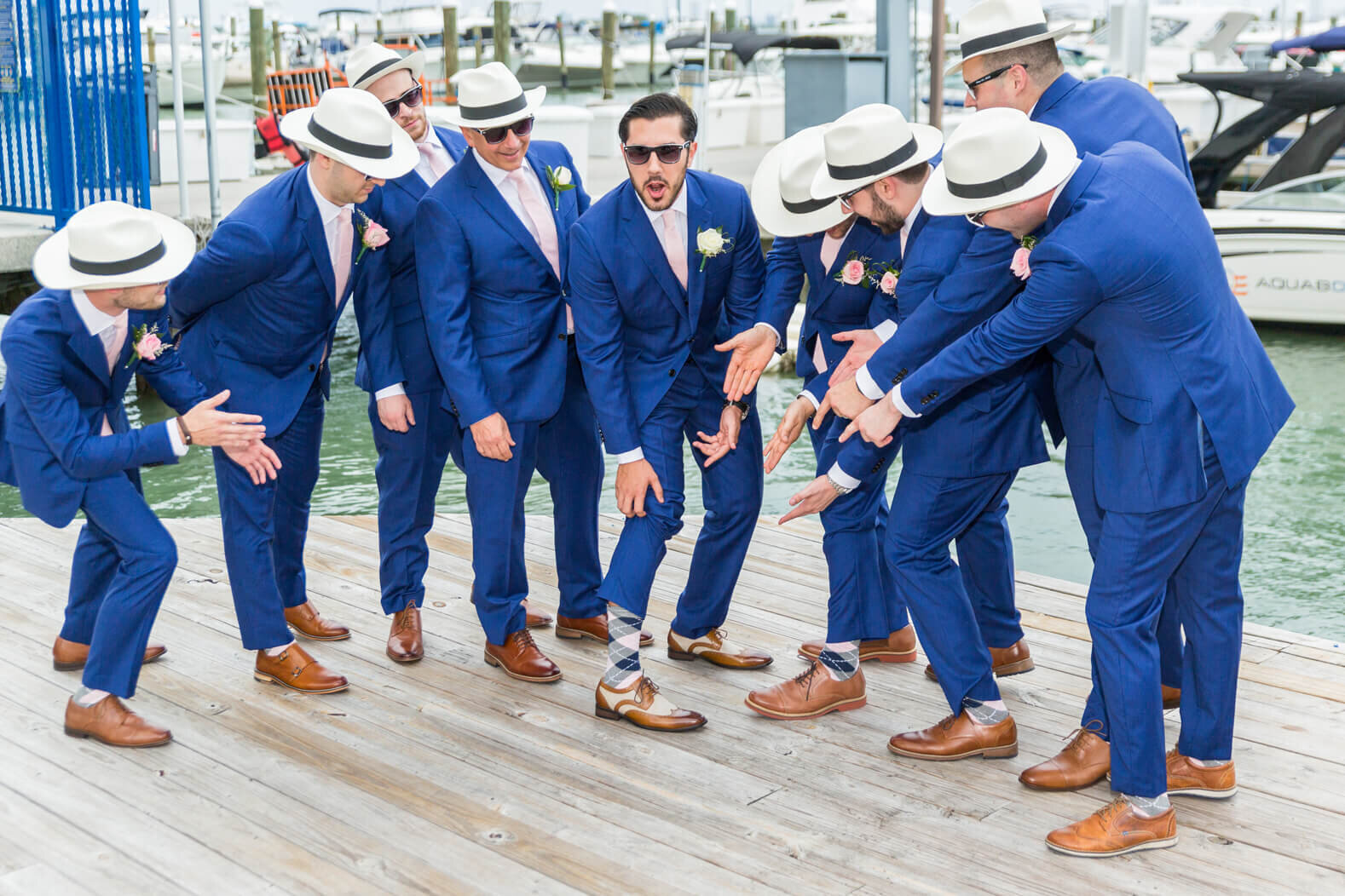groom-groomsmen-biscayne-bay-downtown-miami- 08