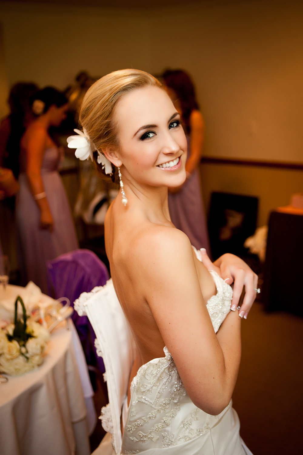 Bride getting ready at RB Inn