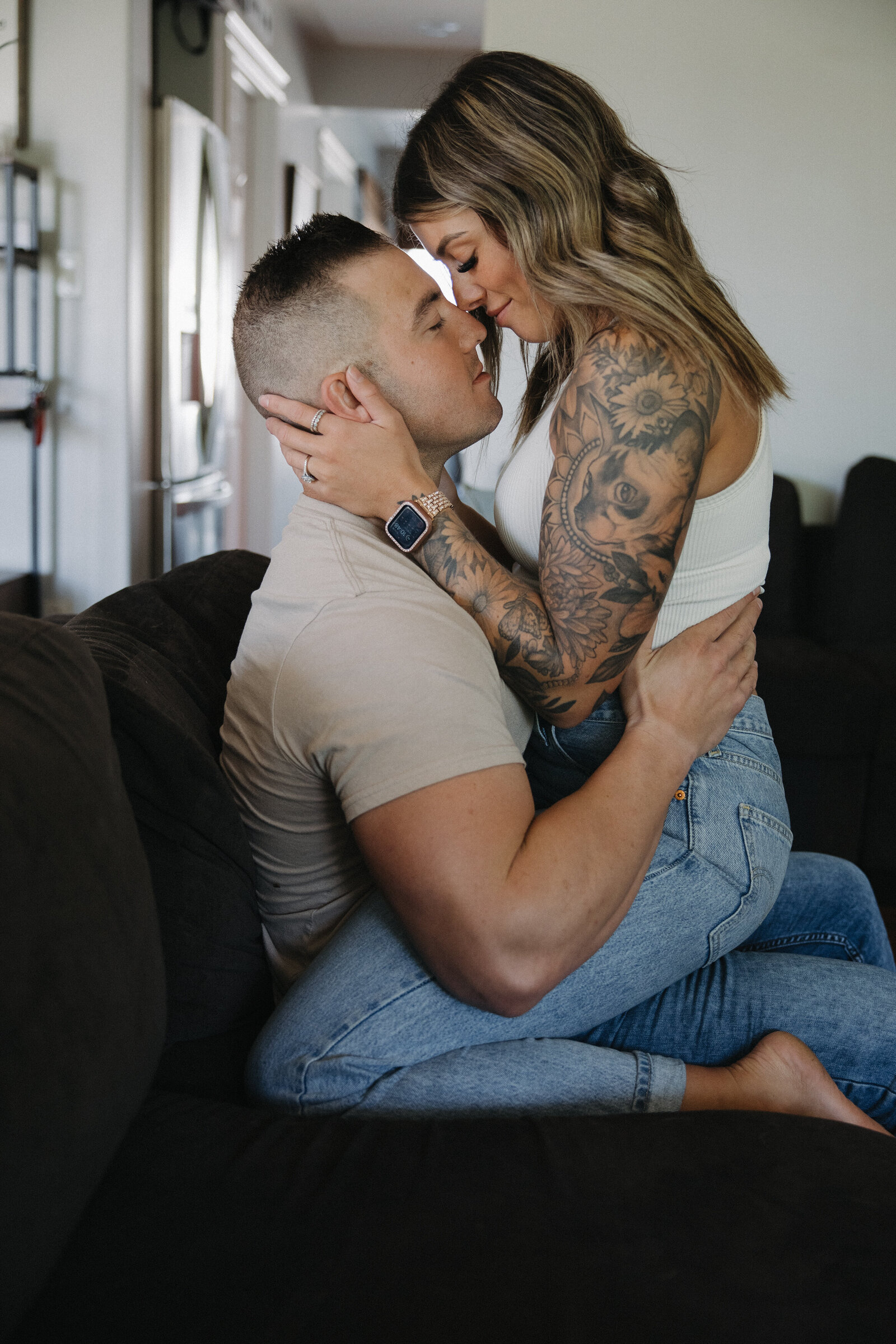 JB Photography - Intimate Romantic In-Home Engagement Photoshoot-54