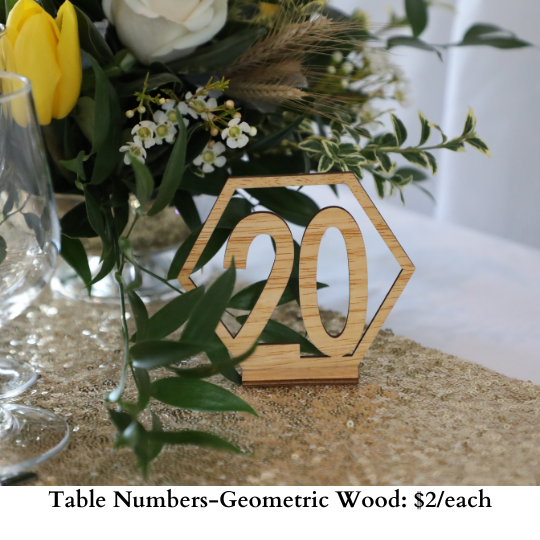 Table Numbers-Geometric Wood-535