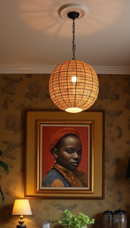 African Painiting_Light fixture_Home Decor_Type A Decor