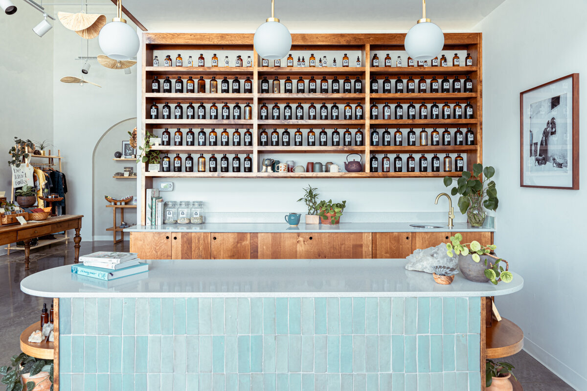 Nuela Designs_Apothecary Tea House Wellness_Interior Design