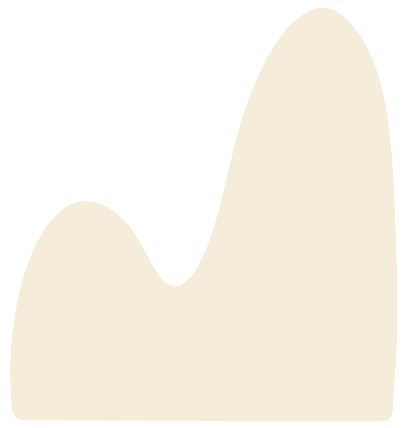 Modern mountain shape design in cream