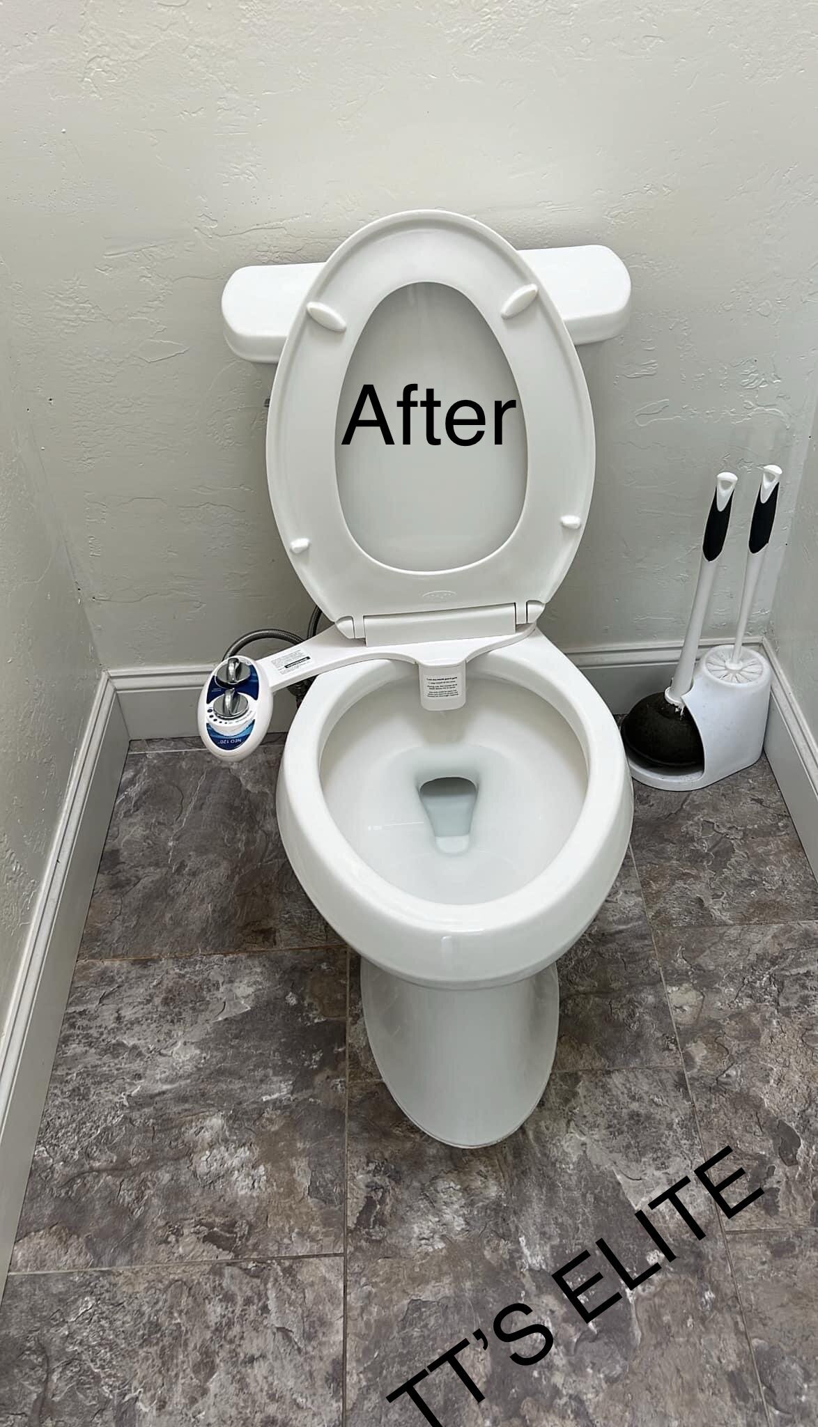 toliet after
