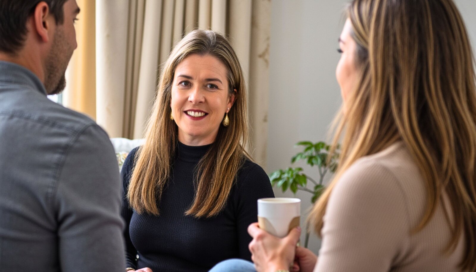 Diana McIntyre advising couple on life and business insurance in New Zealand.