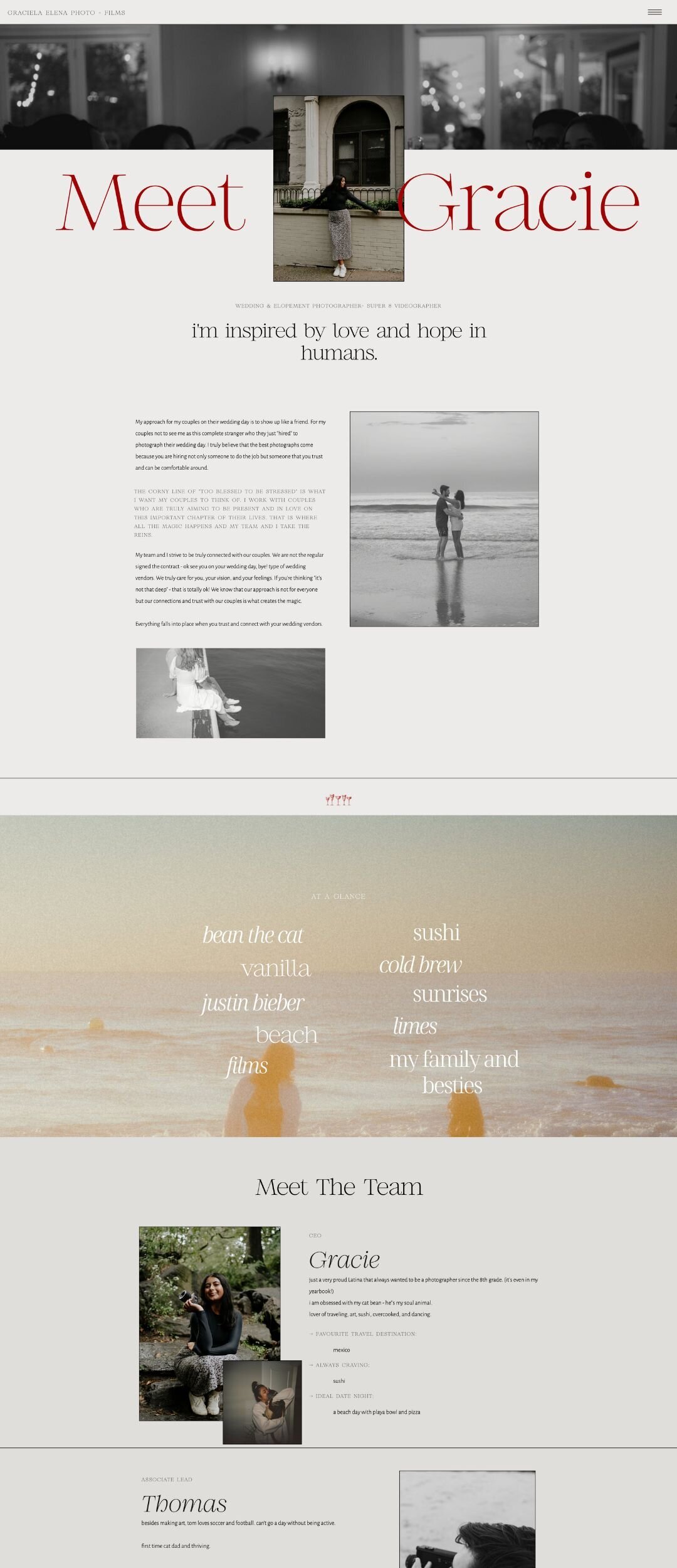 Wedding Photographer Website - Graciela Elena Photography