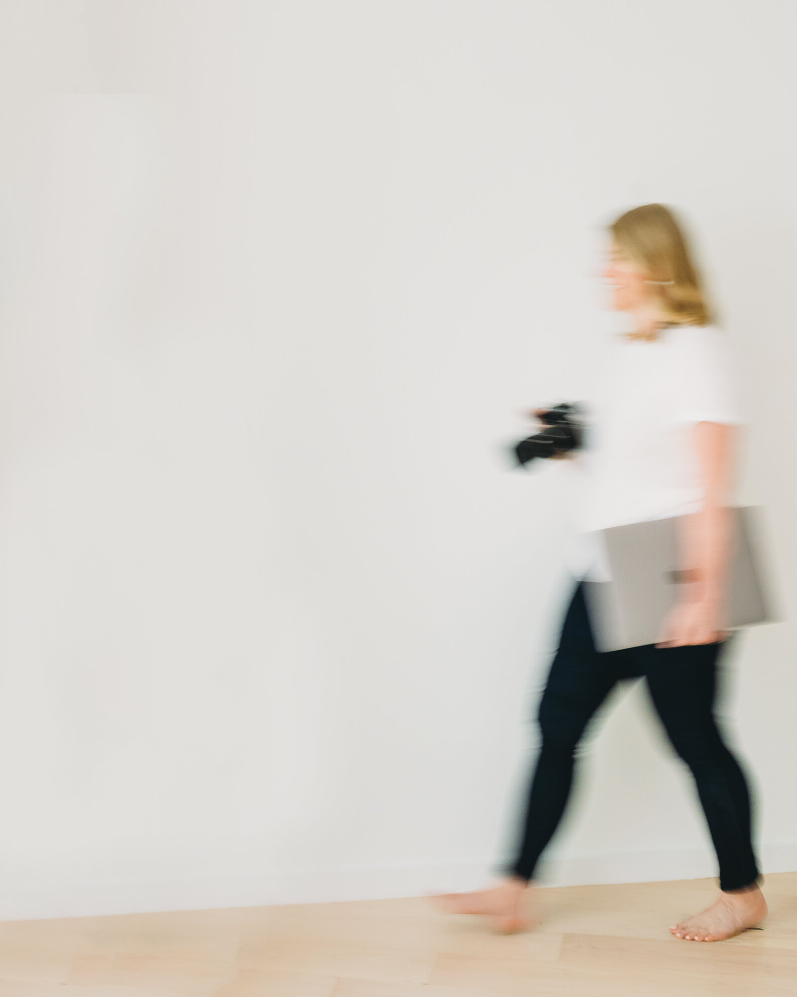 toddler running down a hall in a Arlington, VA home
