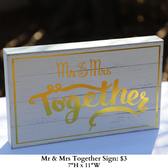 Mr & Mrs Together Sign-256