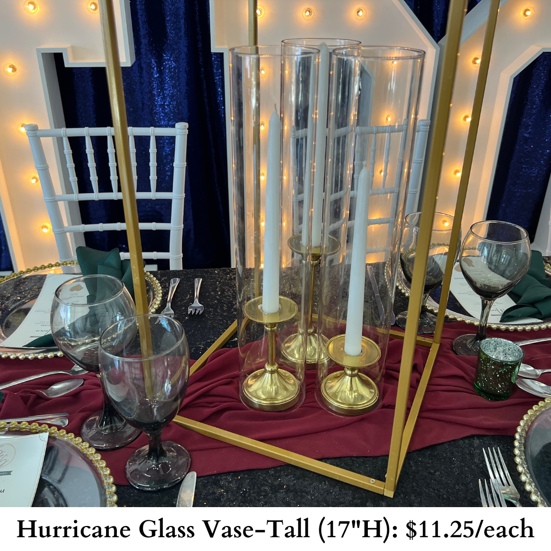 Hurricane Glass Vase-Tall-885