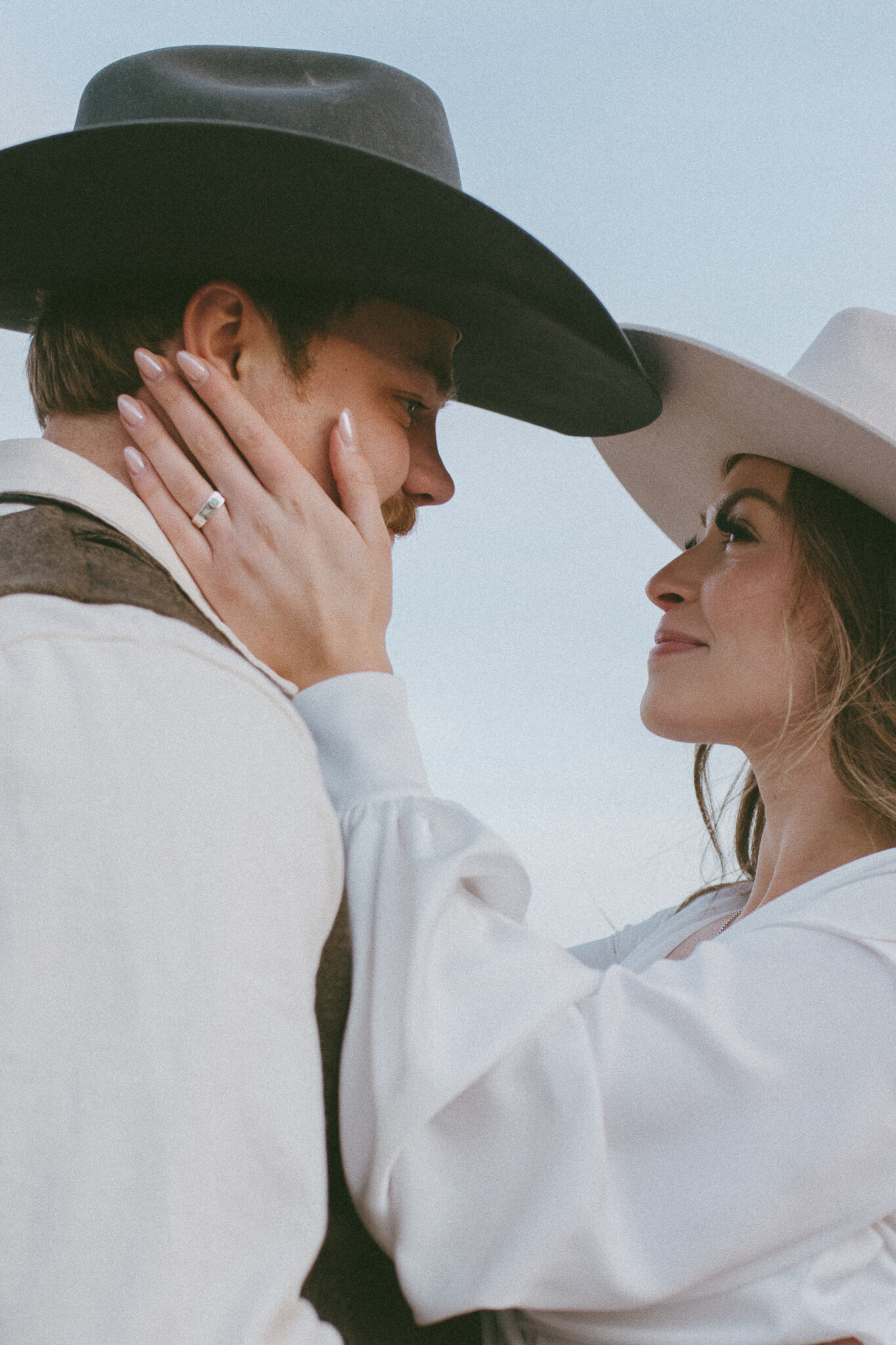 Couple at their wedding in Alberta