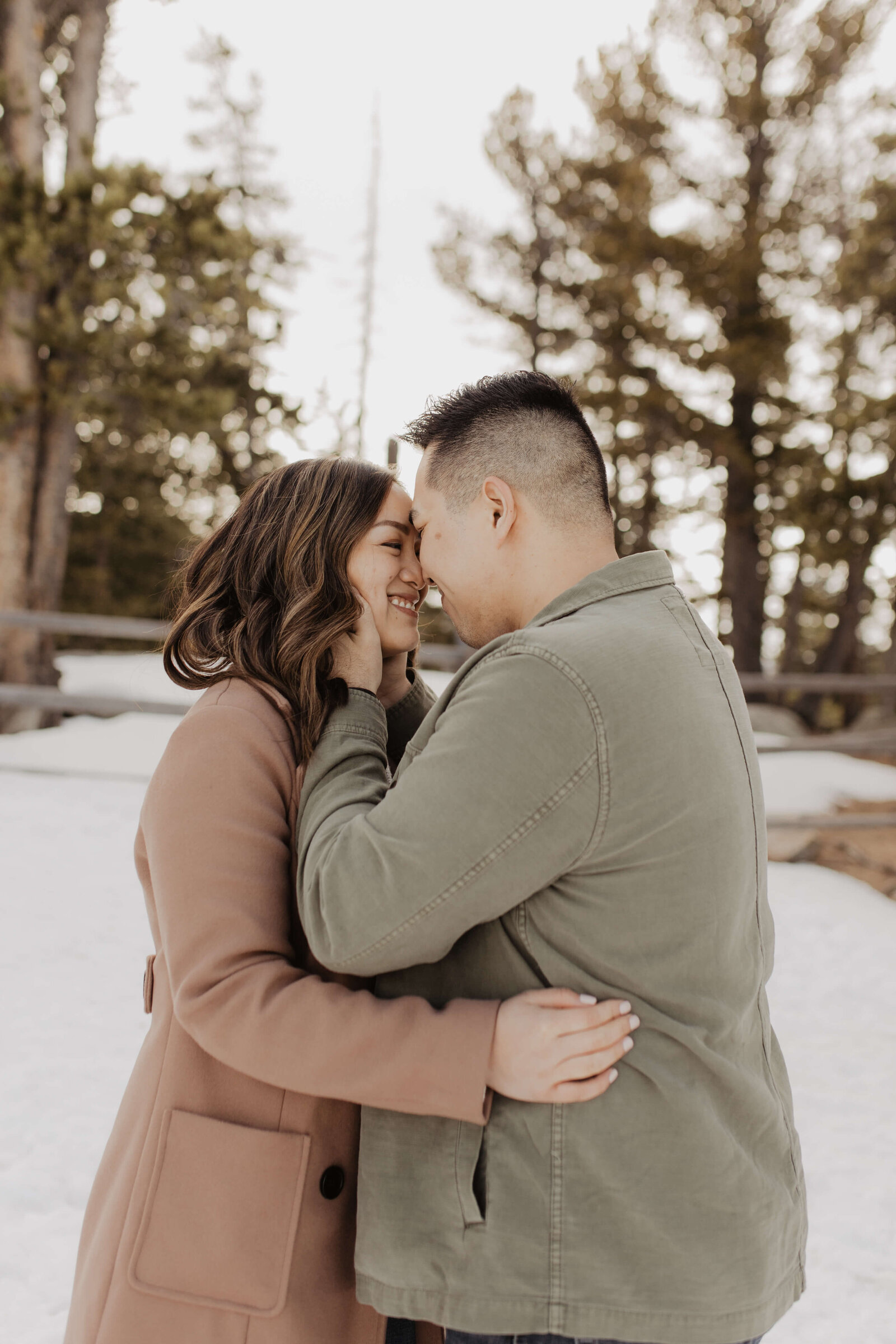 winter engagement photos