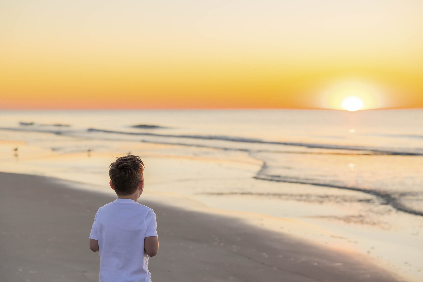 child at sunrise