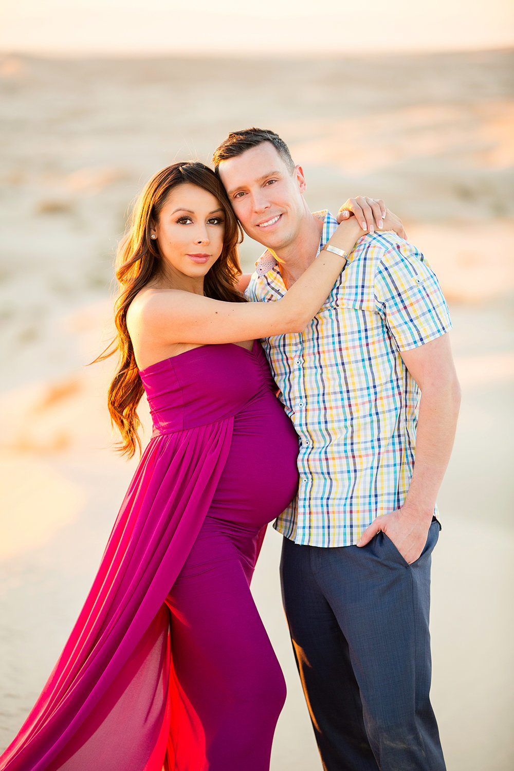Intimate sunset Maternity Session at the Glamis Sands Dunes.