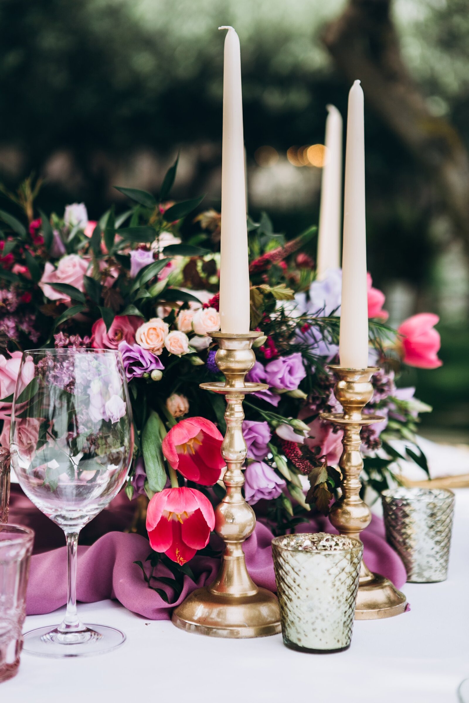 San Diego outdoor purple wedding