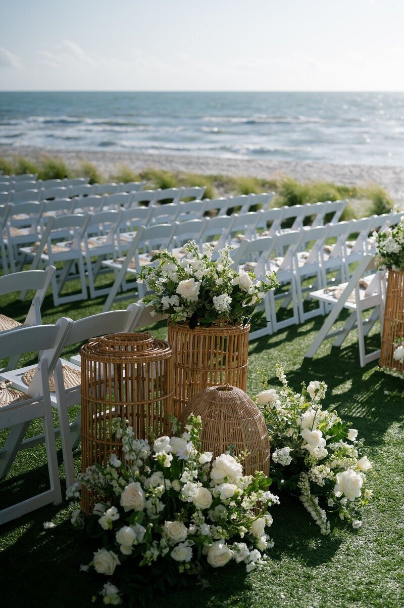 wedding aisle with flowers taken by wedding photographer fort myers