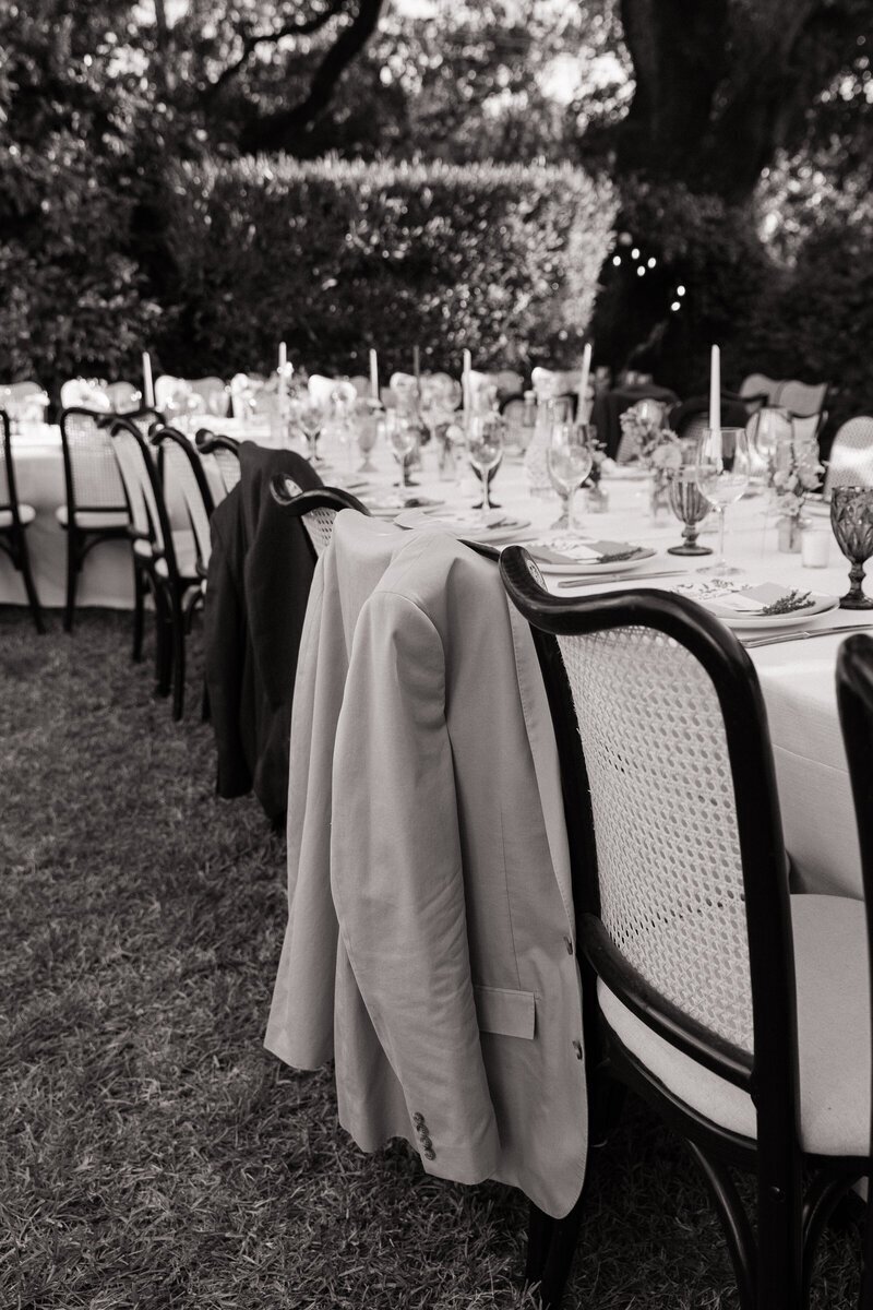 Wedding reception table by idaho elopement photographer