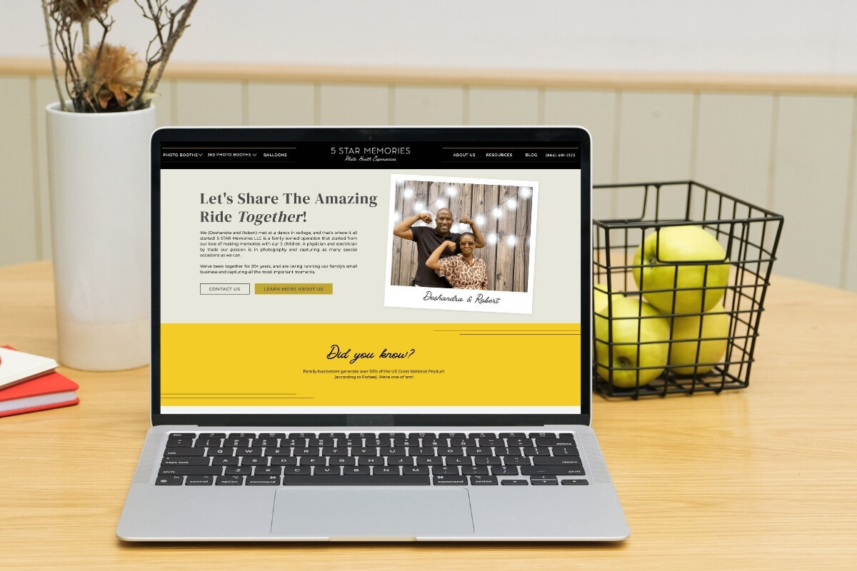 5-STAR-Memories-website-design-mockup
