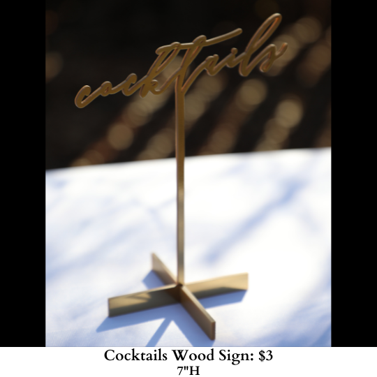 Cocktails Wood Sign-751