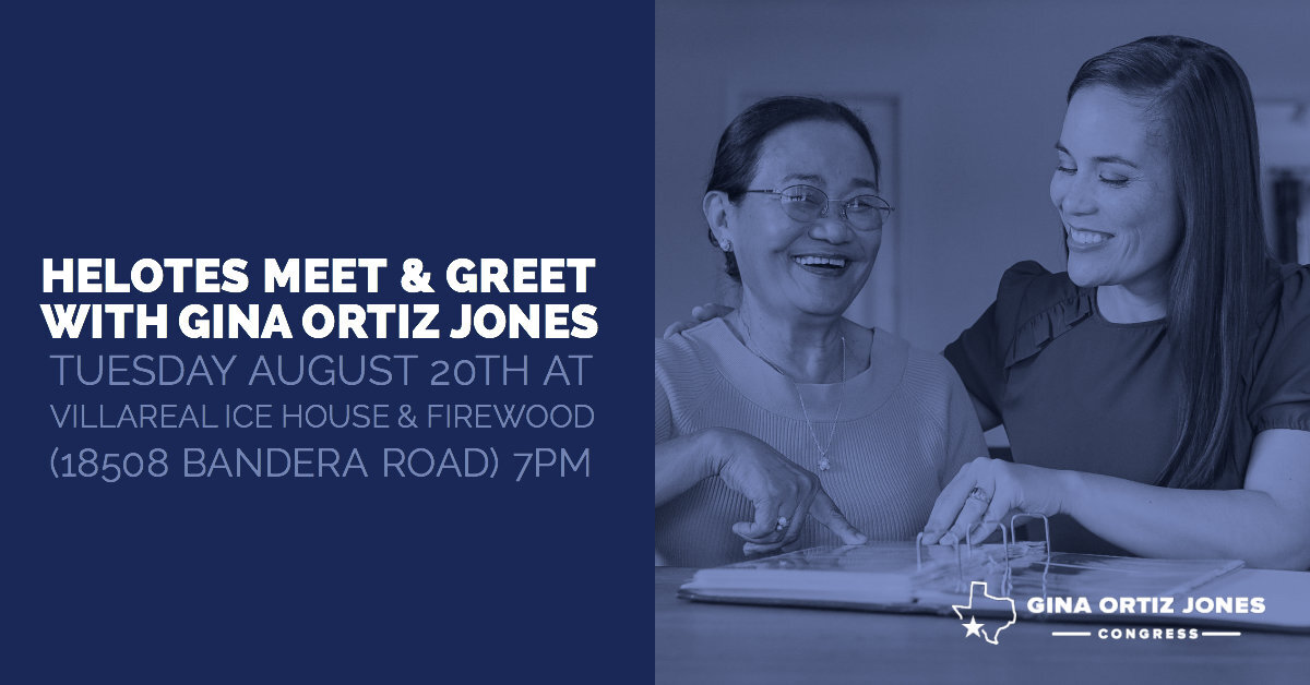 Meet and Greet ad for Gina Ortiz Jones