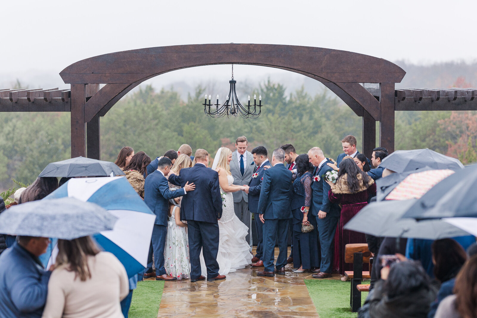 Wedding ring ceremony of bride and groom