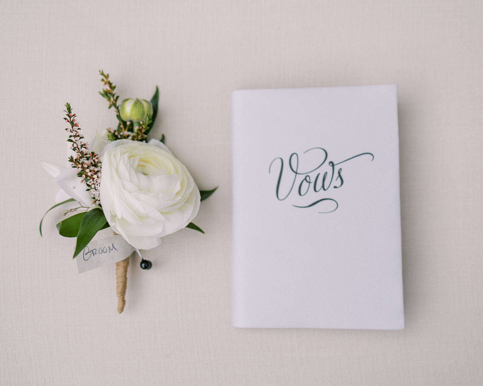 Boutonniere and Vows book