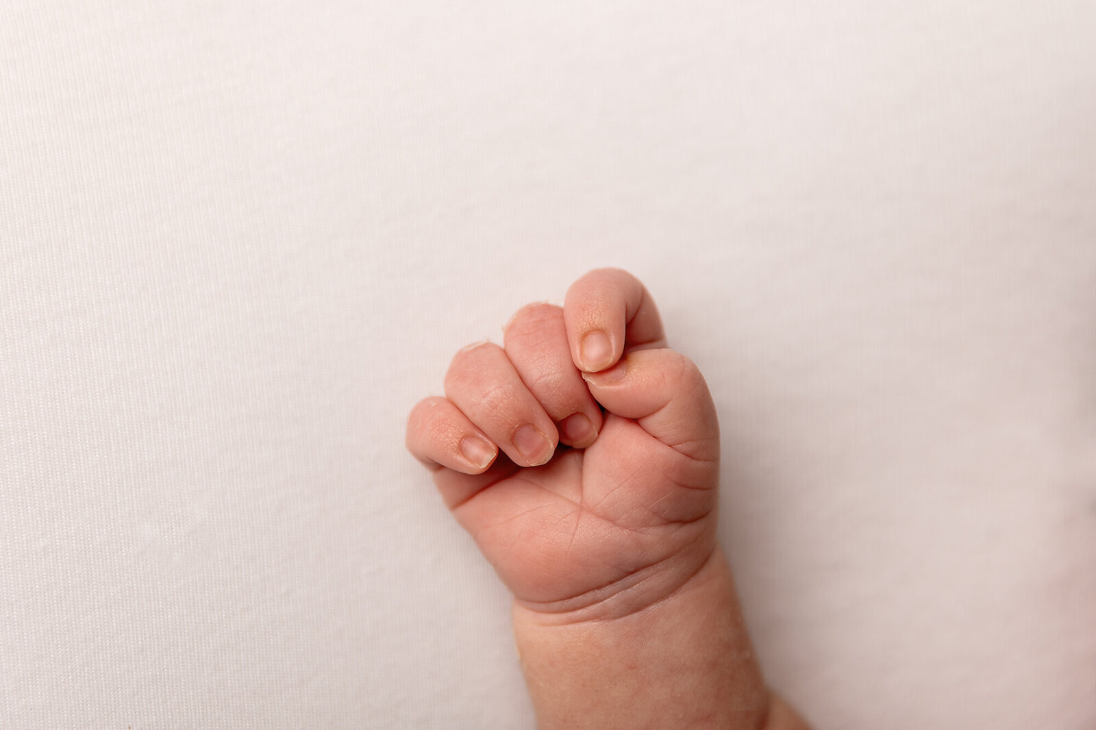 closeup of baby fist by Newborn Photography Bucks County PA