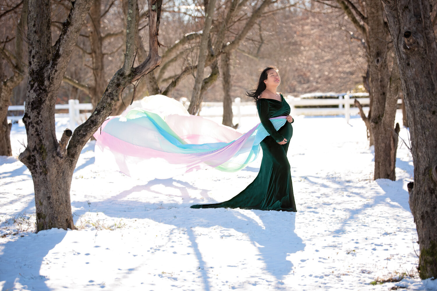 South_Brunswick_NJ_Maternity_Snow_Rainbow