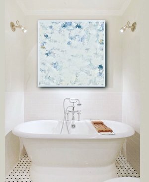 Original abstract art for bathroom