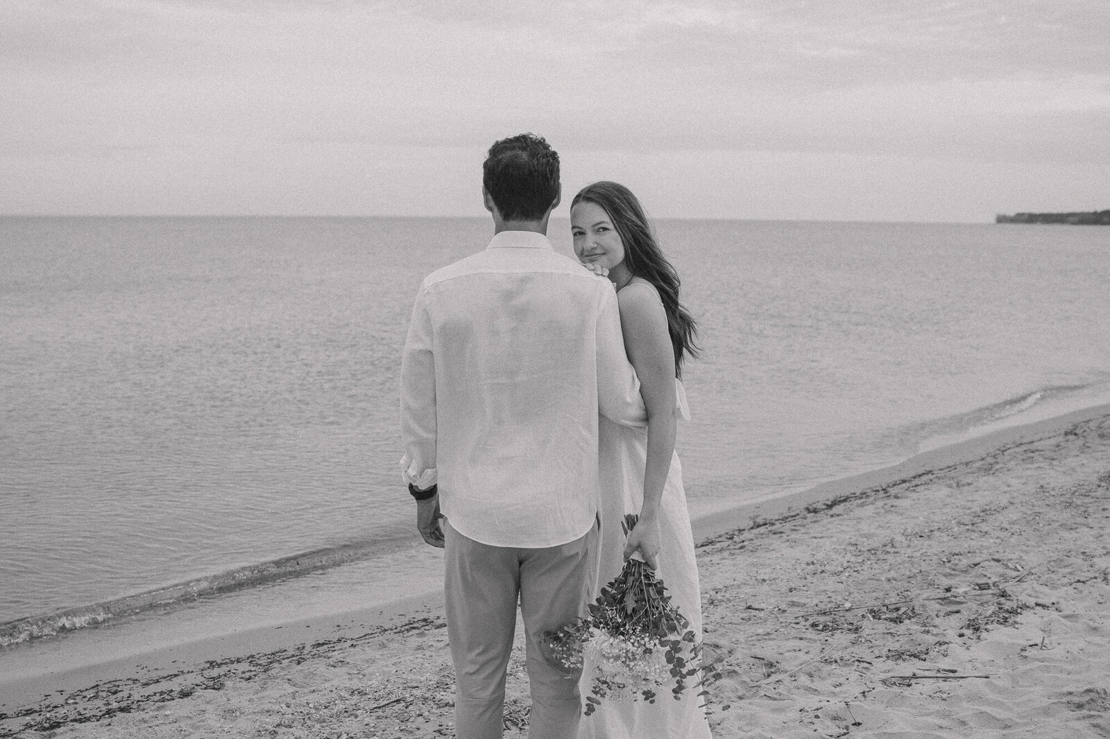 A candid photo of a couple during their elopement near Annapolis, Maryland