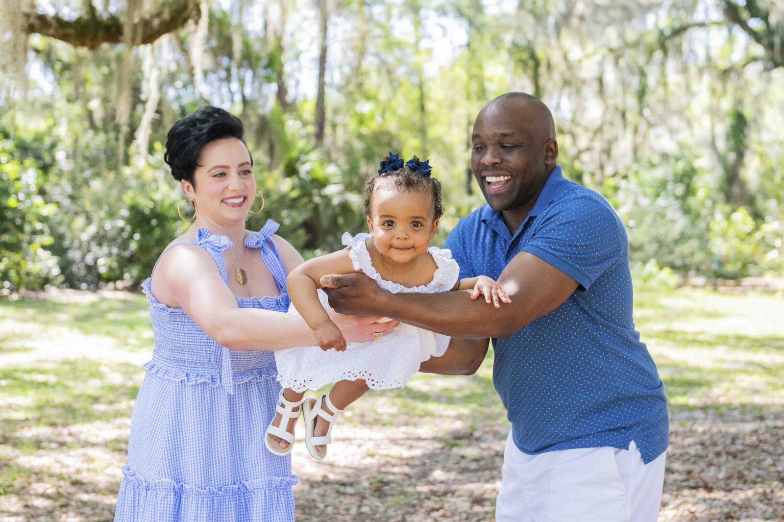 family at park in HHI SC