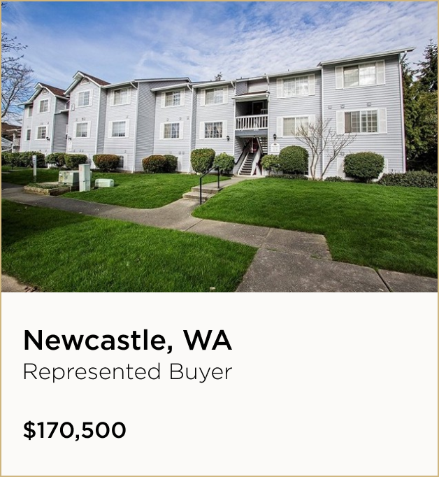 Newcastle, WA $170,500 – Represented Buyer
