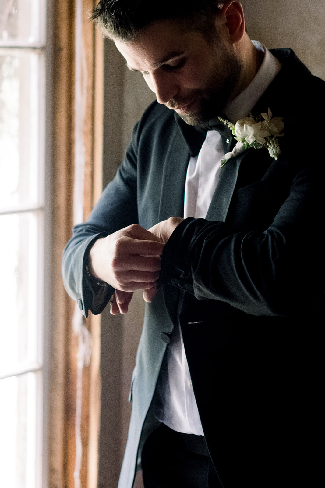 Groom’s Black Tie at Union Hill Wedding, California