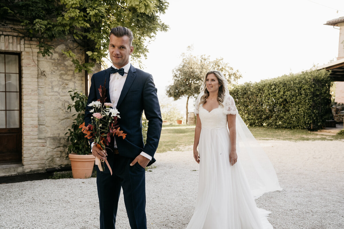 Trouwen in Toscane in een luxe trouwjurk