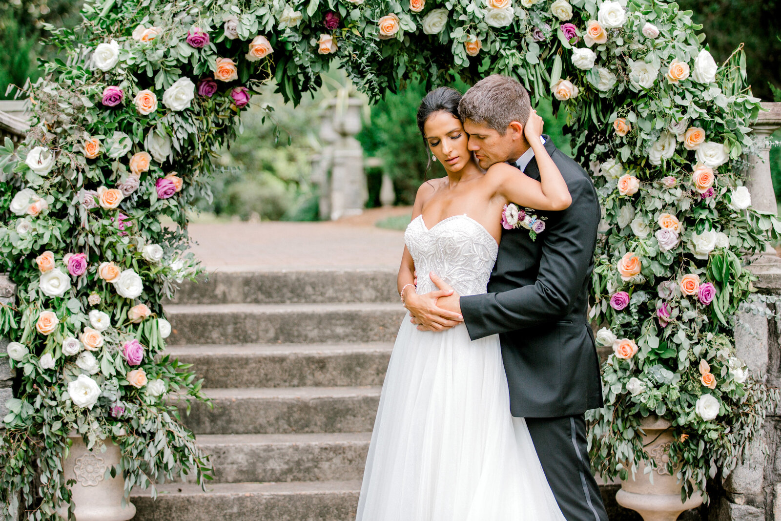 Ava Loren Design Floral Artist Designer Wedding Norfolk Botanical Gardens Andrew & Tianna Photography-458