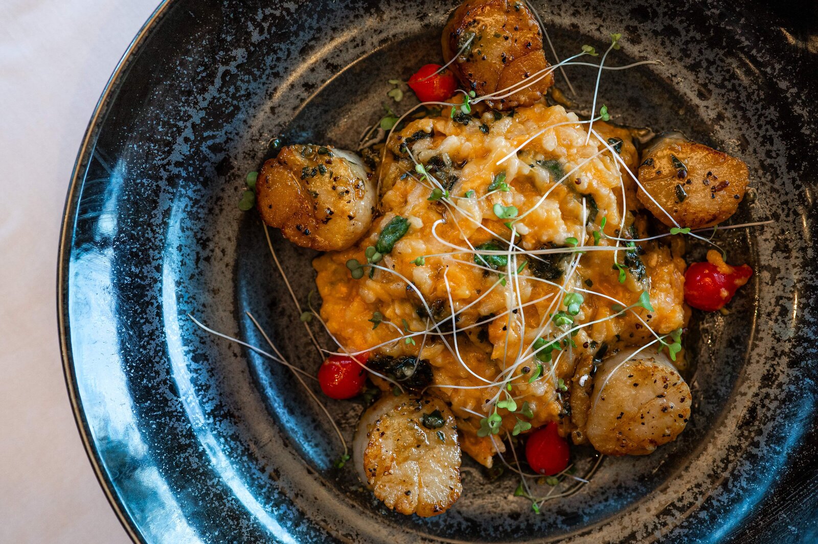 Williamsburg Virginia food photographer – styled flat lay of restaurant dish