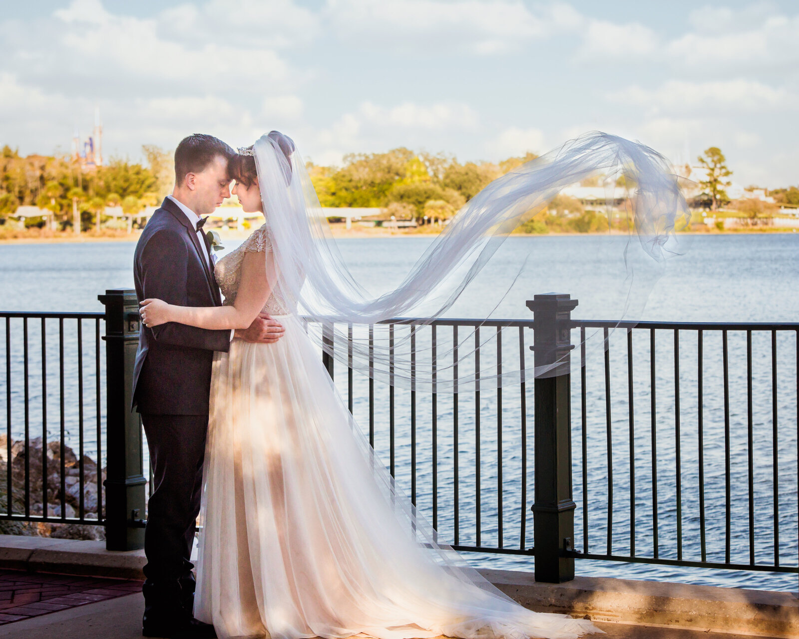 Bride and Groom at the Grand Floridian