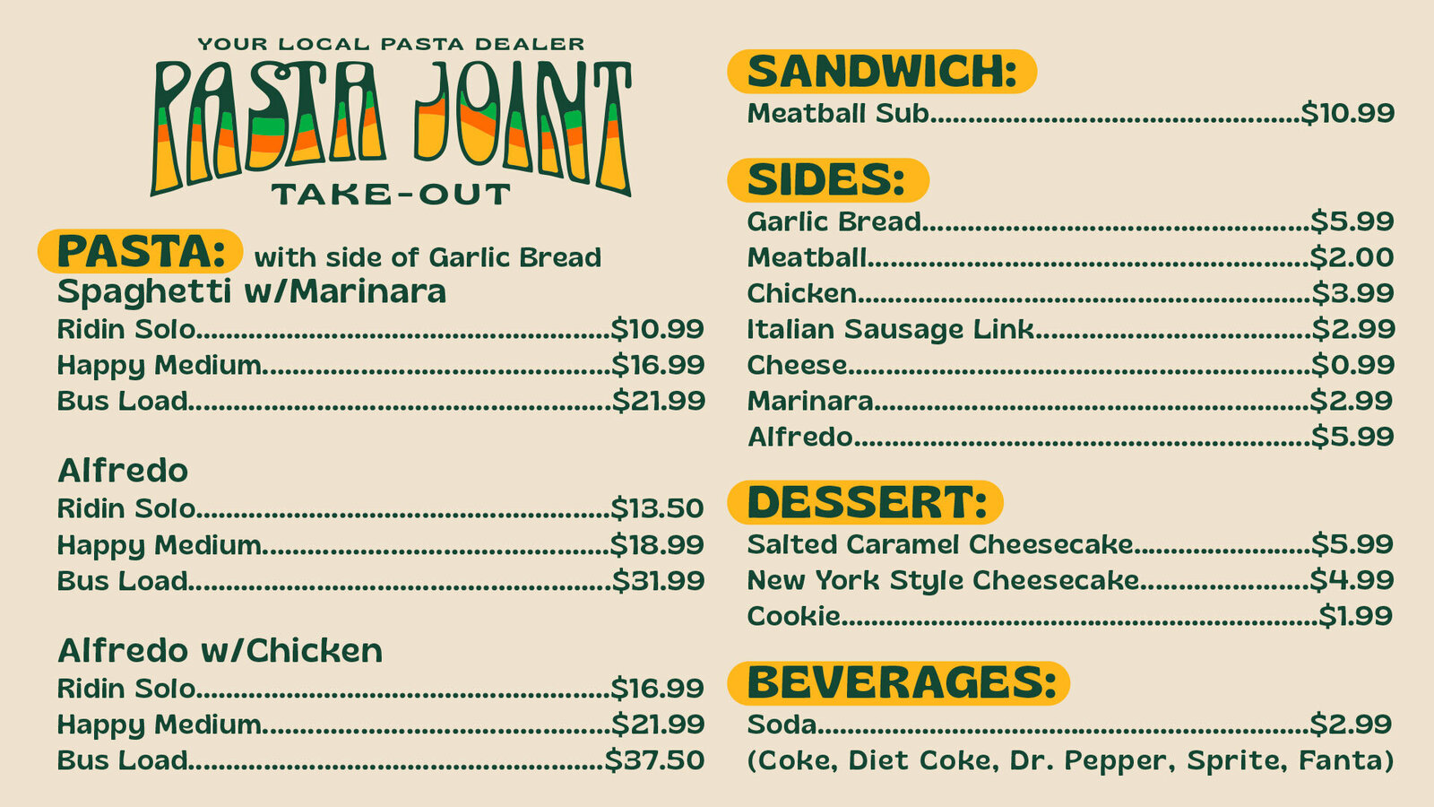Pasta Joint Takeout