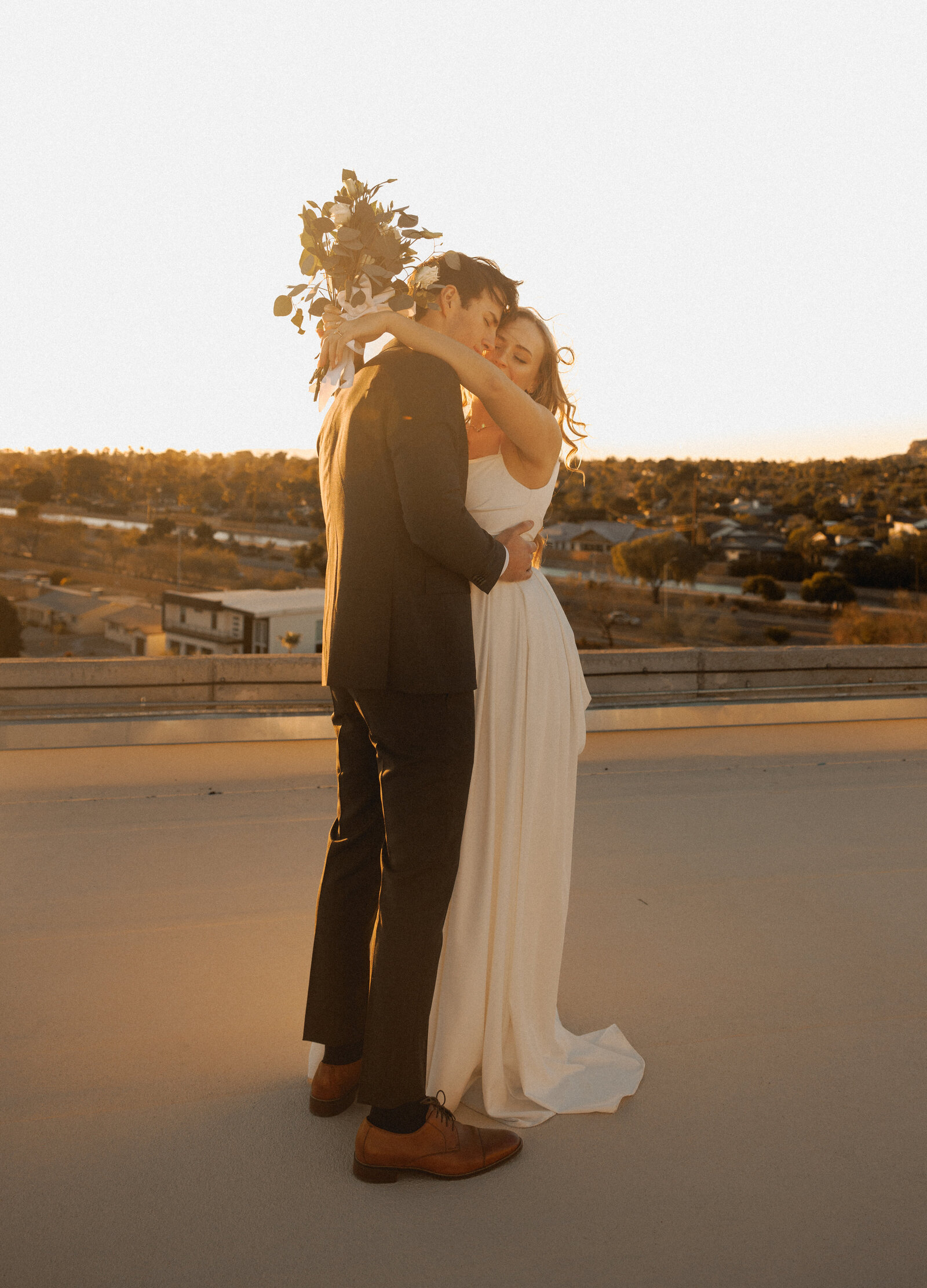 Photos of wedding couple, taken at Scottsdale Valley Ho Hotel in Scottsdale Arizona, Taken by Kollar photography, Arizona Elopement Photographer