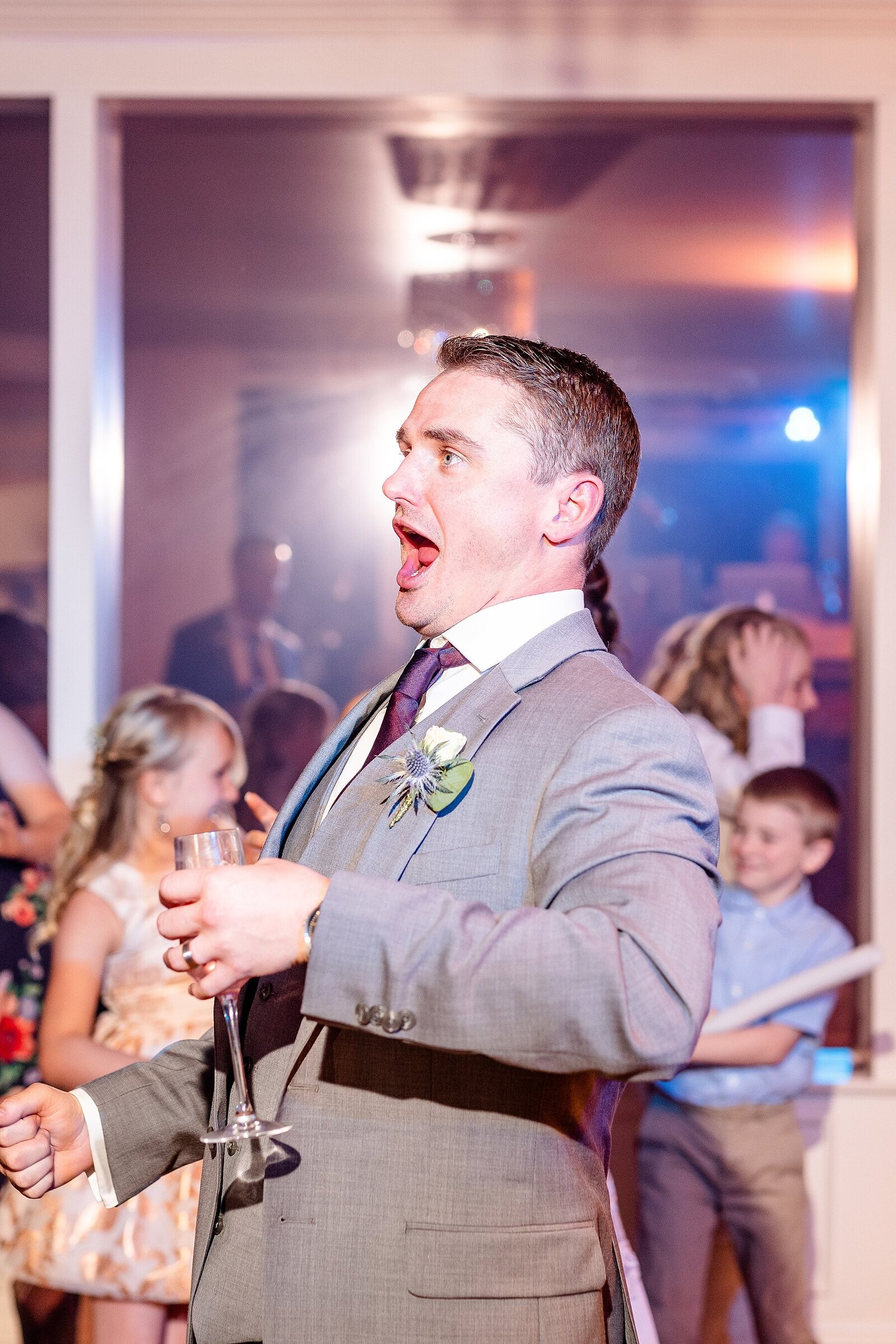 Groom at reception | Town Manor | Chynna Pacheco Photography