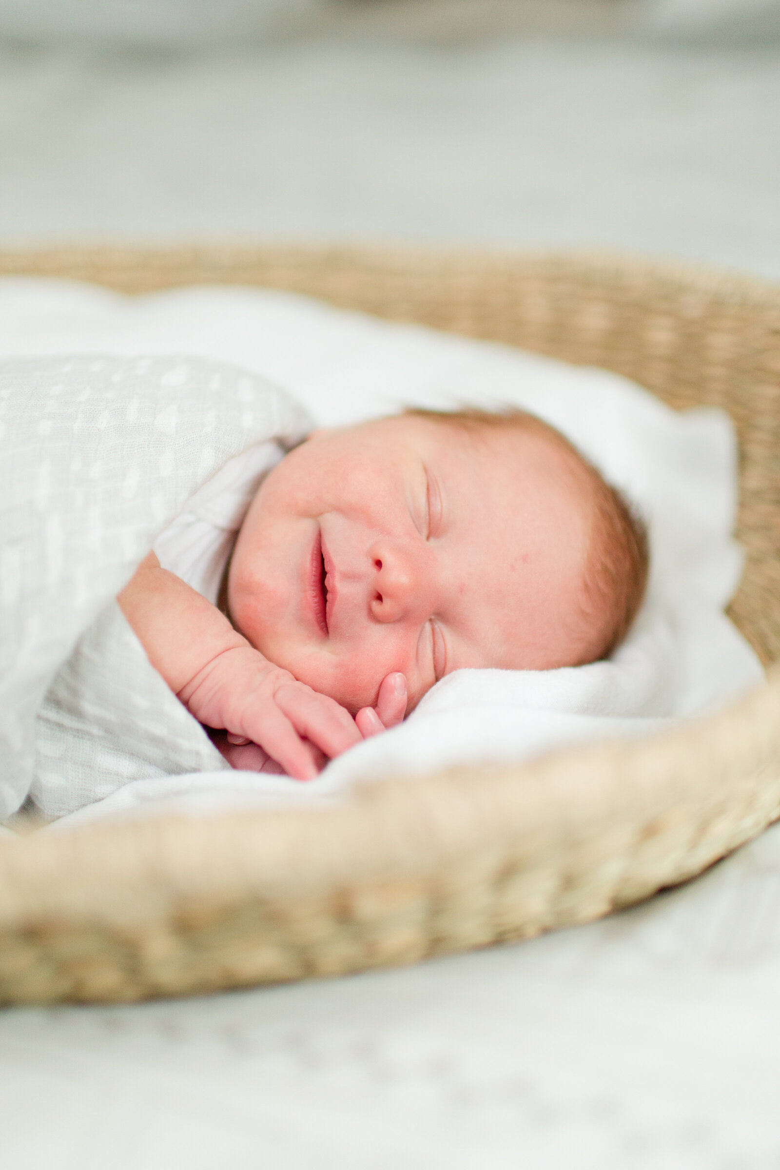 In home, bright and colorful newborn photo session with Corinne Isabelle photography Metrowest Boston