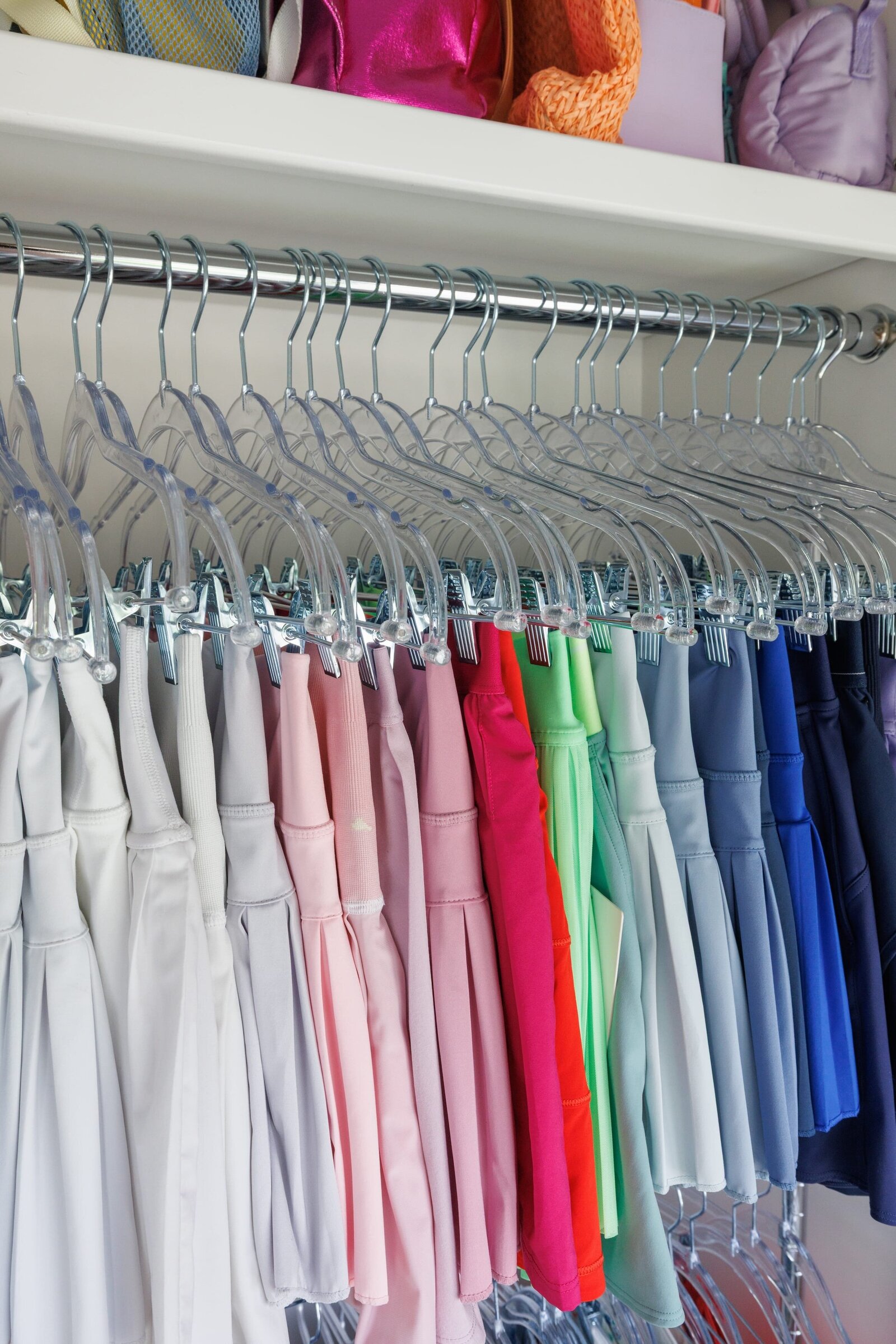 vision and hammer organization of womens closet and athletic skirts