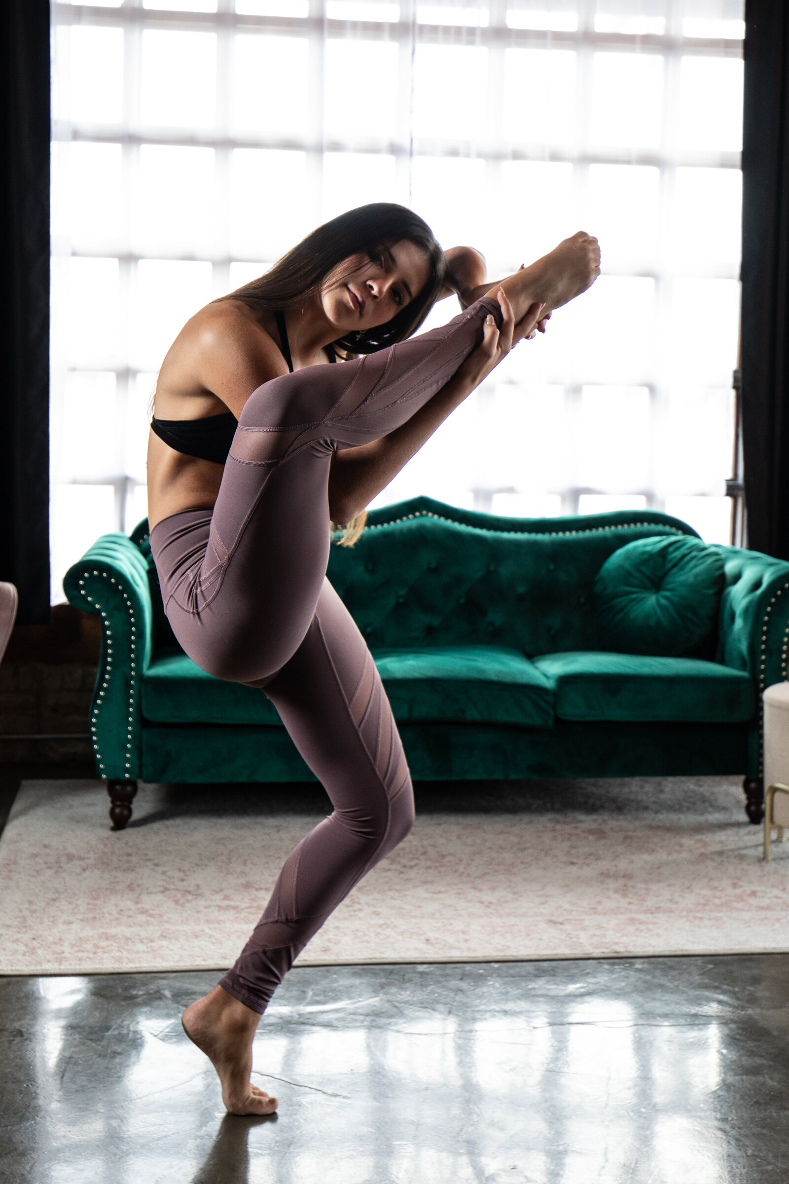 indoor natural light female dancer