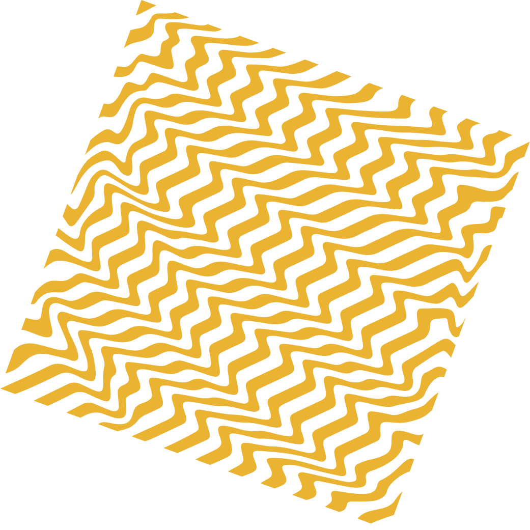 a yellow square of squiggly lines
