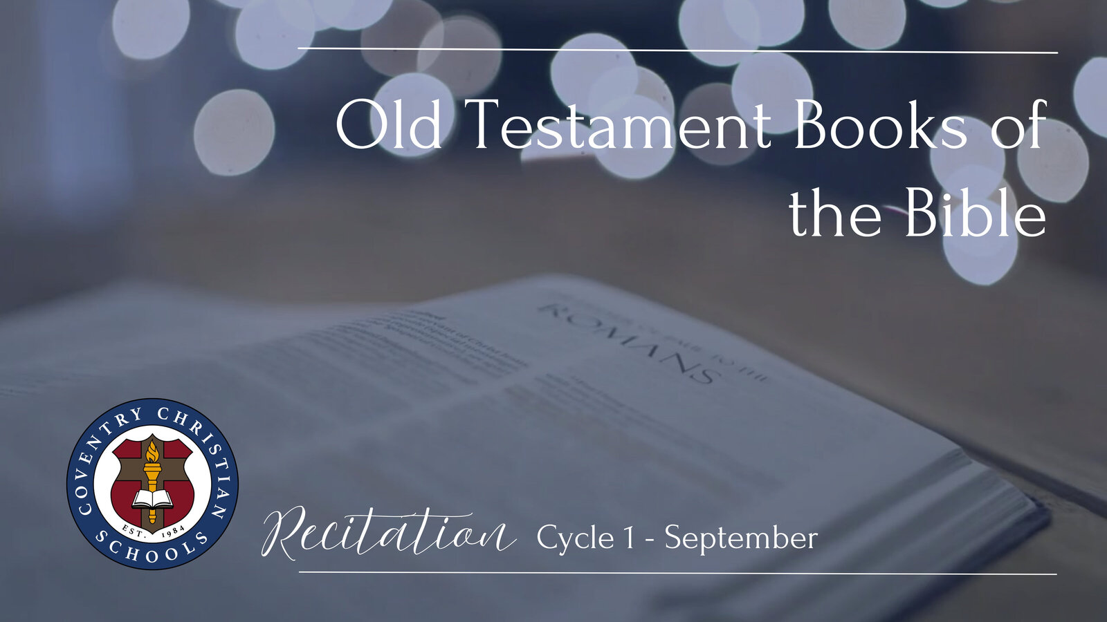 Old Testament Books of the Bible