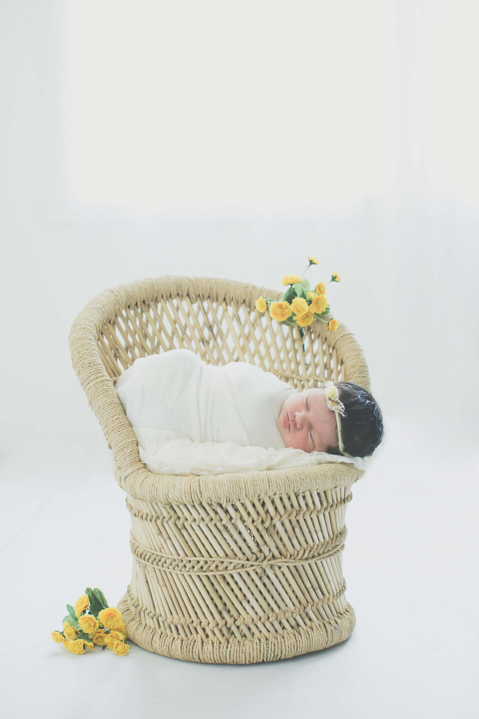 newborn little girl photo session