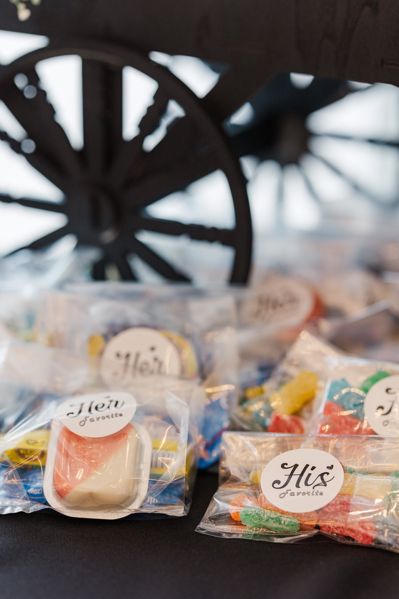 Close up details of wedding reception