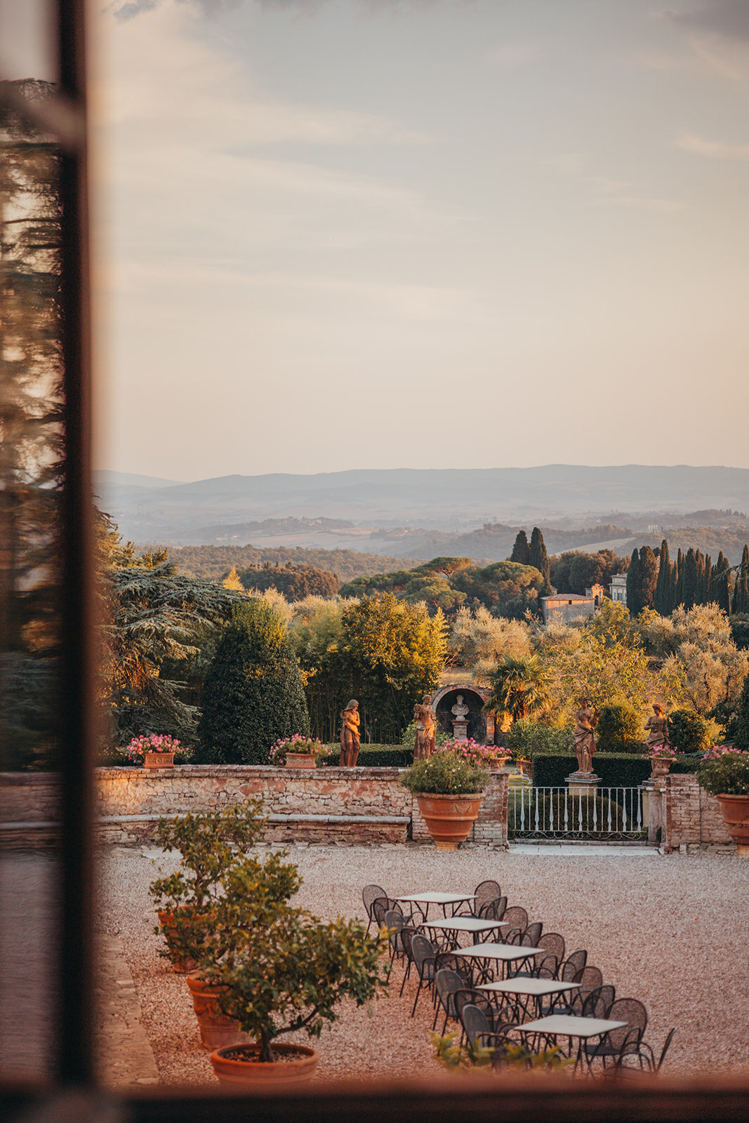 garden view from window