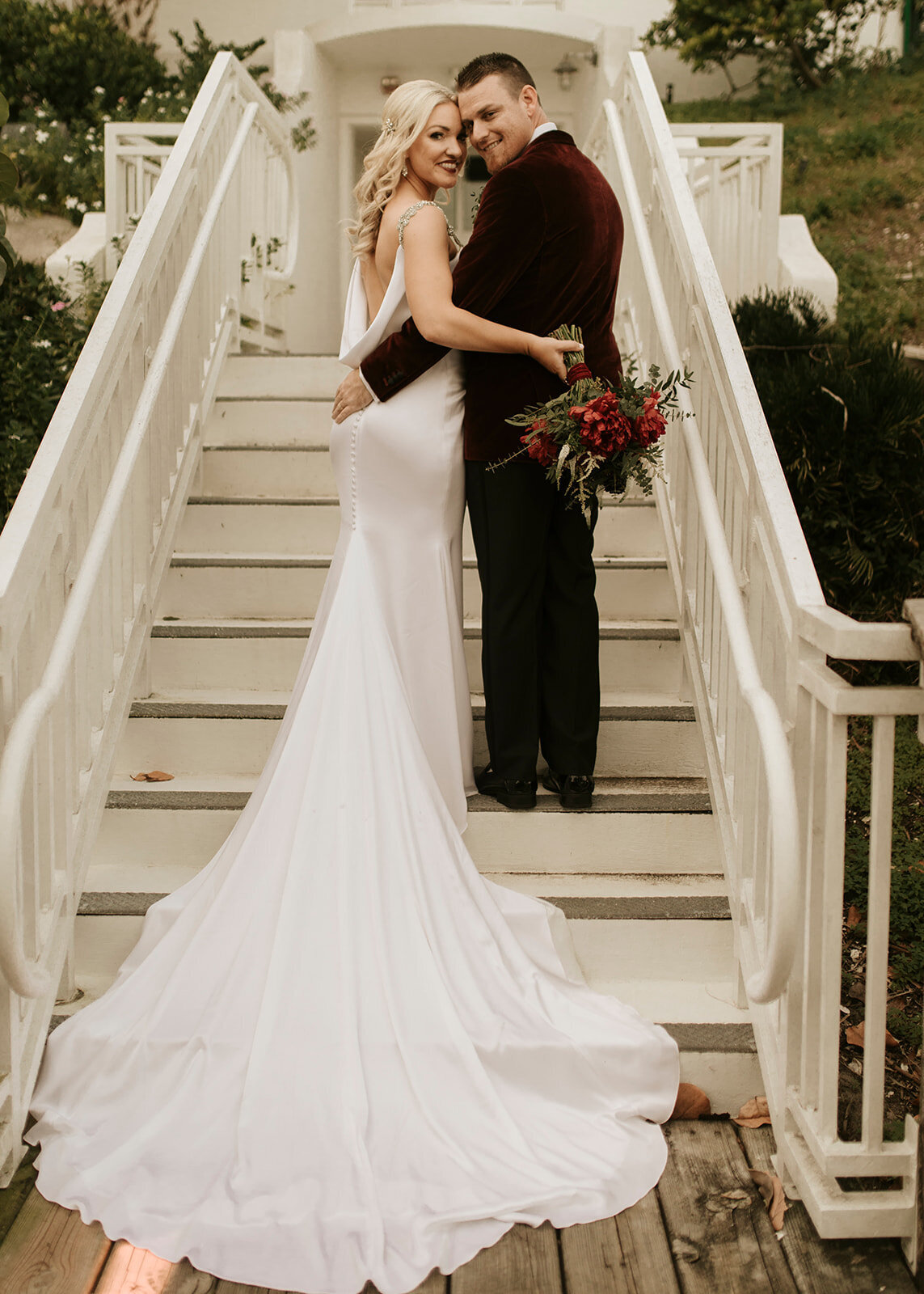 Dreamday Destinations- bride and groom-mansion