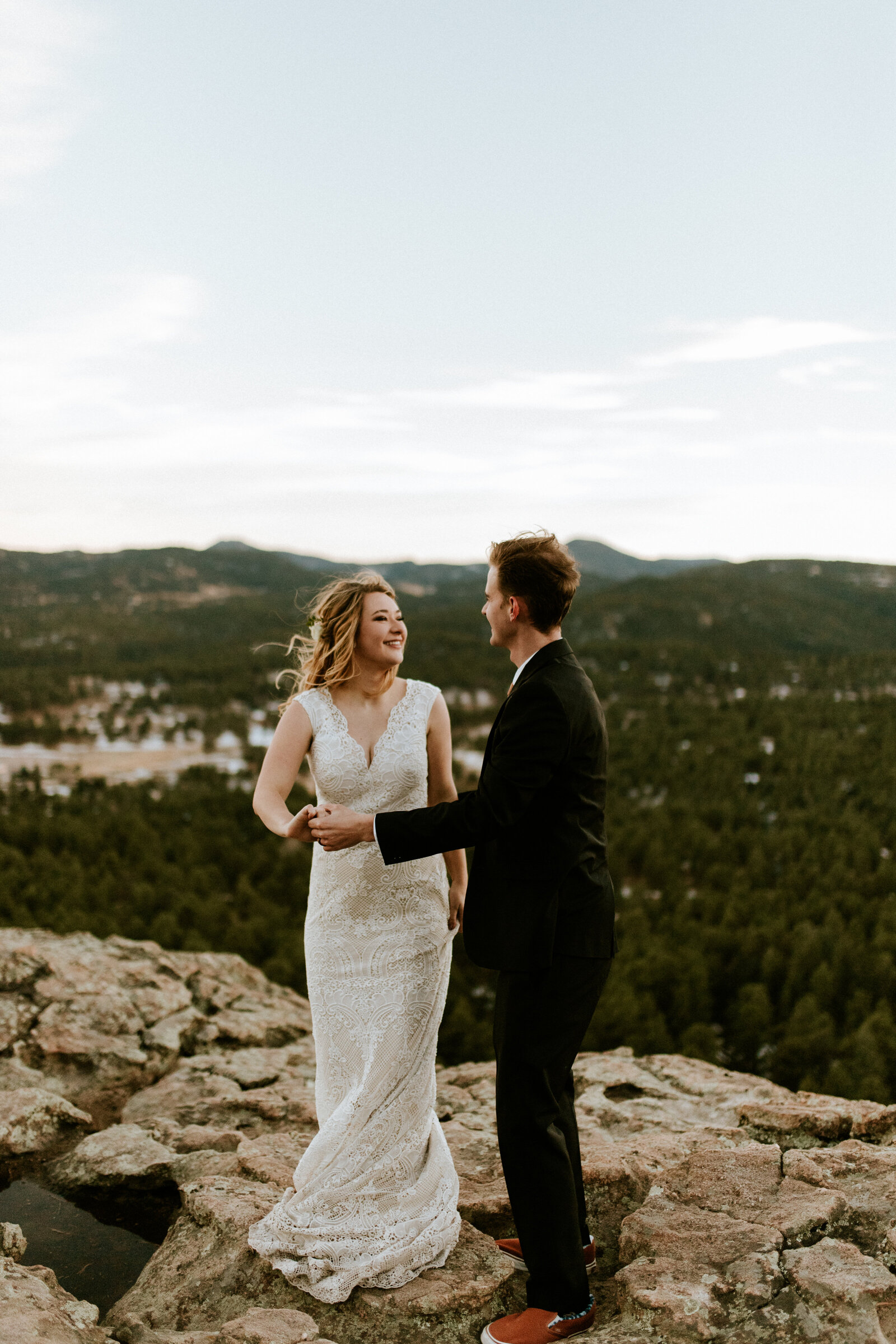 Evergreen lake house wedding